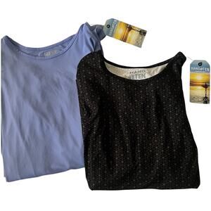 Hang Ten Sun Protection Rash Guard Shirt UPF 50 Women’s XL Lot Blue Black Swim